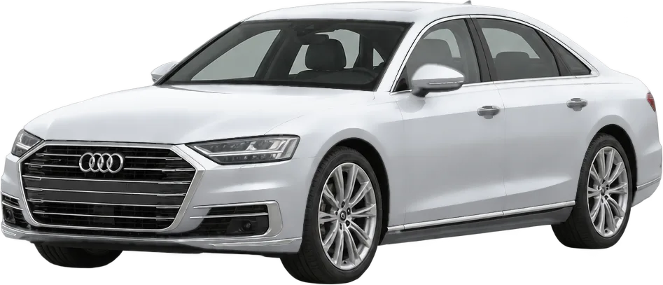 Audi A8 2026 front three-quarter view