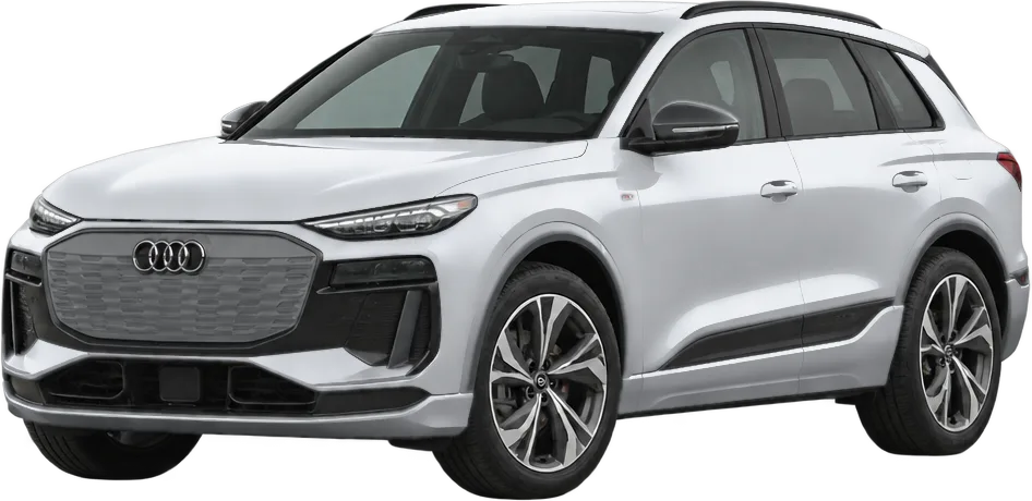 Audi Q6 e-tron 2025 front three-quarter view