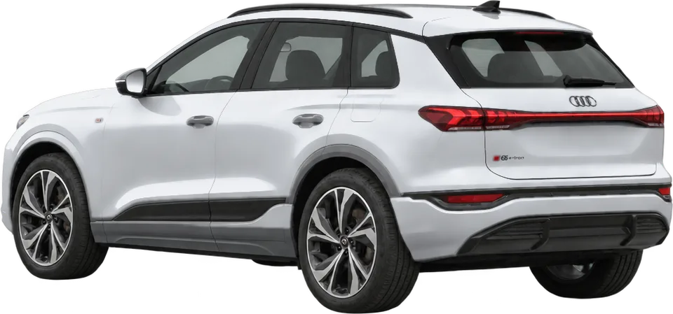 Audi Q6 e-tron 2025 rear three-quarter view