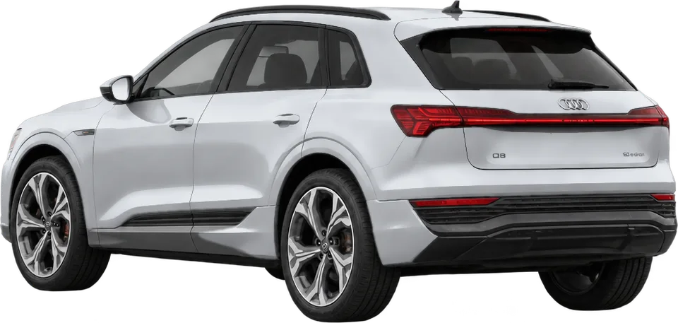 Audi Q8 e-tron 2025 rear three-quarter view