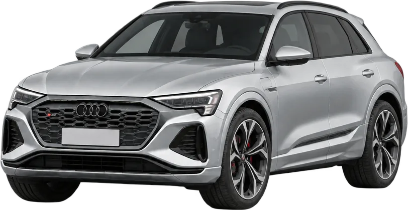 Audi SQ8 e-tron 2025 front three-quarter view