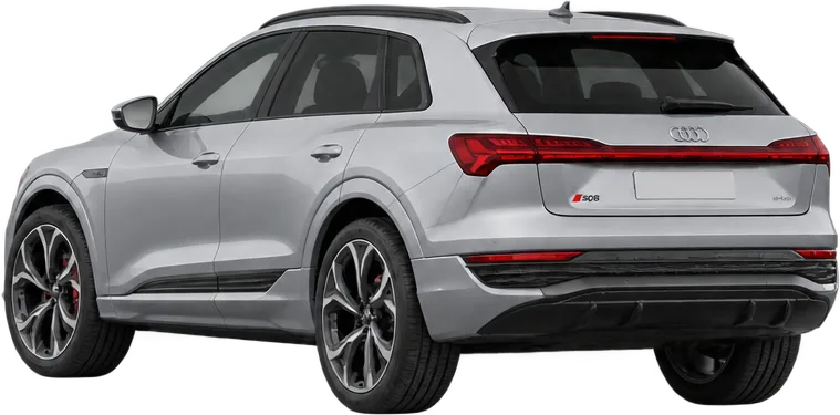 Audi SQ8 e-tron 2025 rear three-quarter view