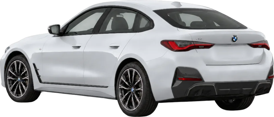 BMW i4 2026 rear three-quarter view