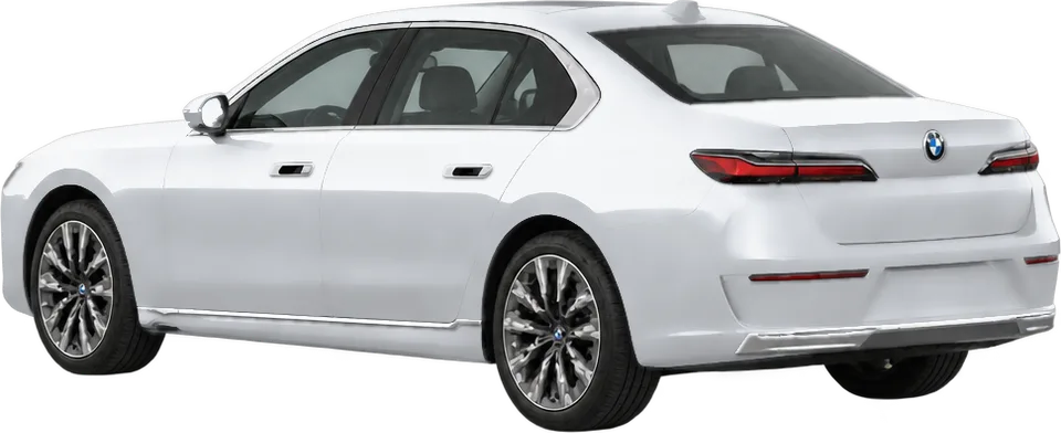 BMW i7 2026 rear three-quarter view