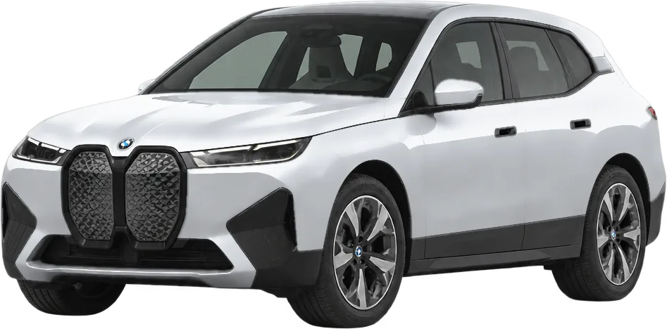 BMW iX 2026 front three-quarter view