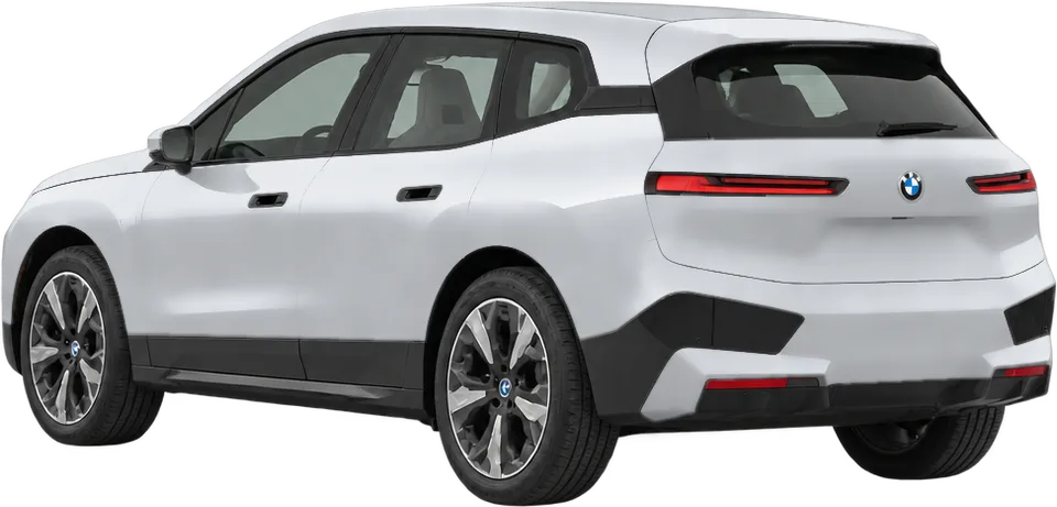 BMW iX 2026 rear three-quarter view