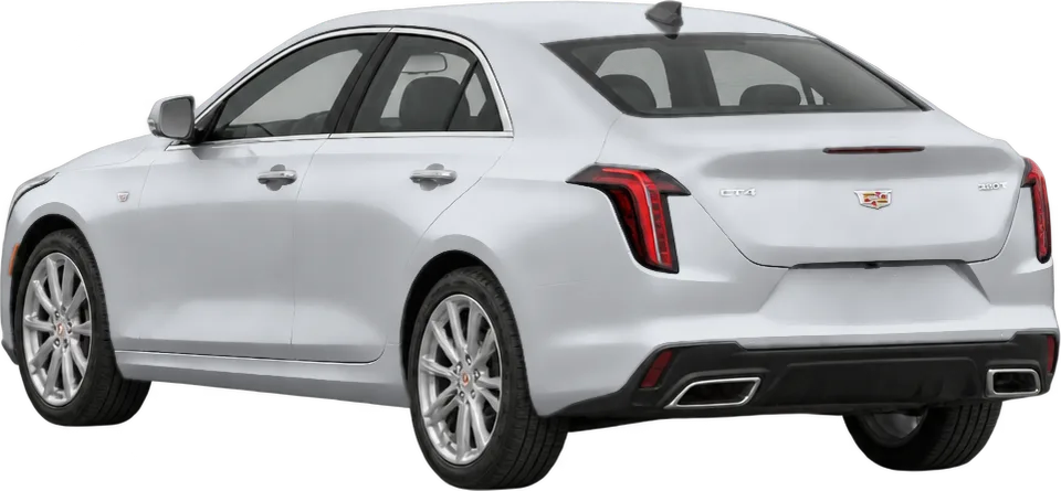 Cadillac CT4 2026 rear three-quarter view