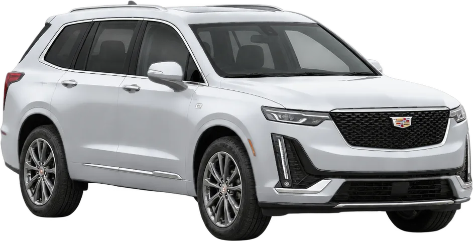Cadillac XT6 2025 front three-quarter view