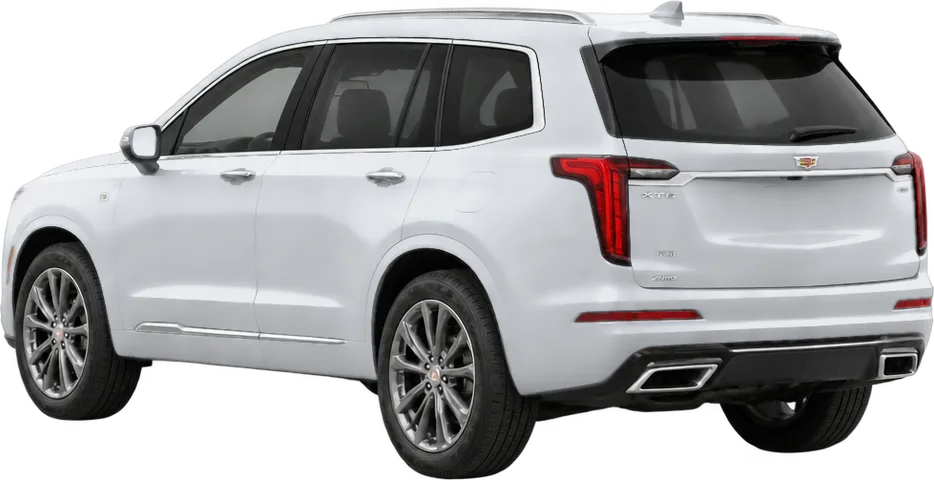 Cadillac XT6 2025 rear three-quarter view