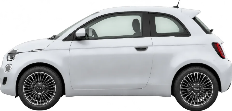 Fiat 500e 2026 side view