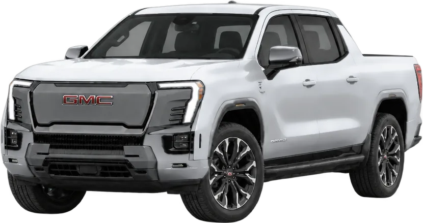 GMC Sierra EV 2025 front three-quarter view
