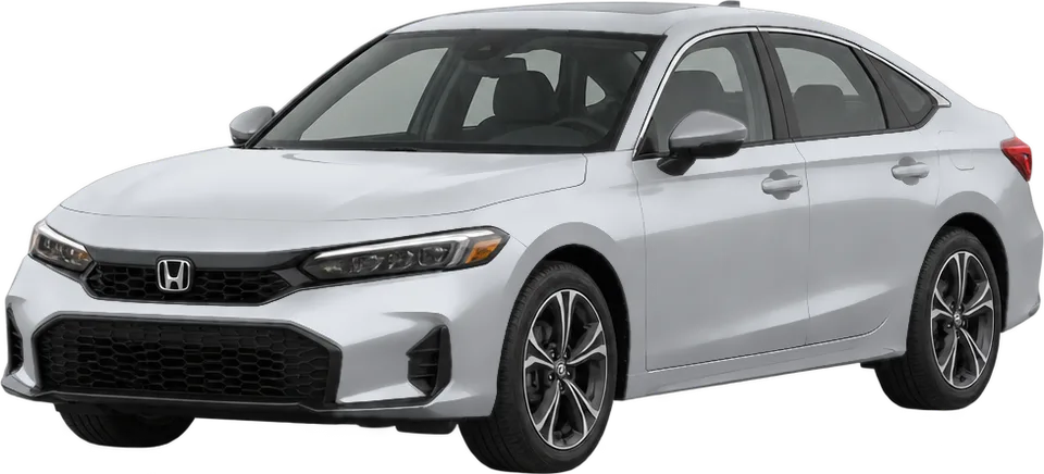 Honda Civic 2026 front three-quarter view