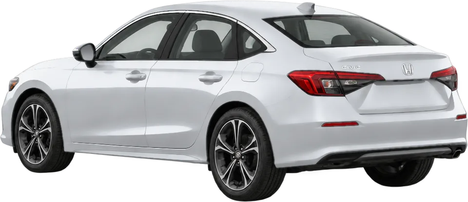 Honda Civic 2026 rear three-quarter view