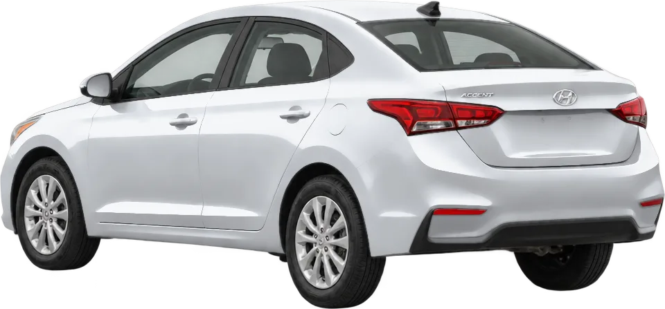 Hyundai Accent 2022 rear three-quarter view