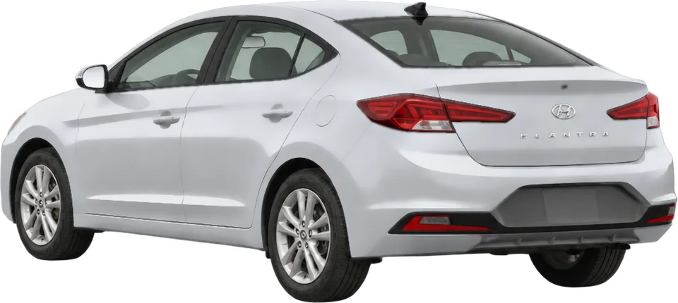 Hyundai Elantra 2020 rear three-quarter view