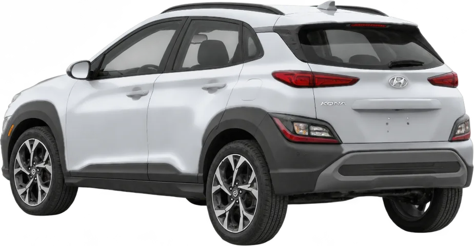 Hyundai Kona 2023 rear three-quarter view