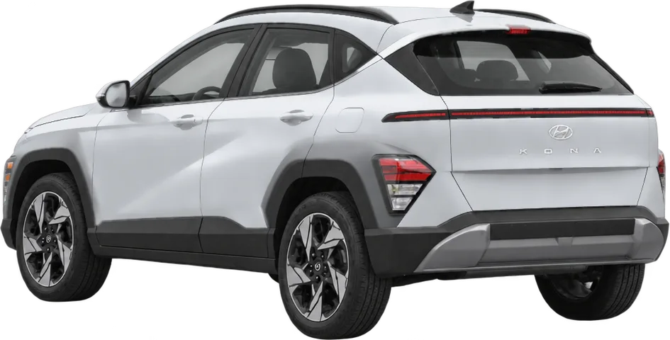 Hyundai Kona 2026 rear three-quarter view
