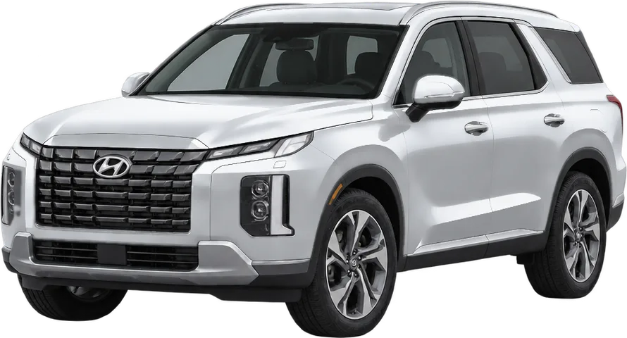 Hyundai Palisade 2025 front three-quarter view