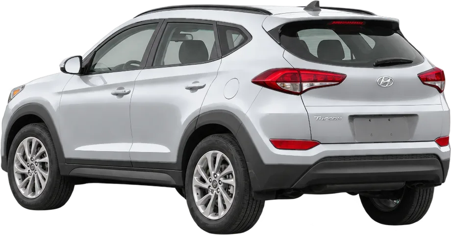 Hyundai Tucson 2021 rear three-quarter view