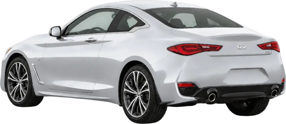 Infiniti Q60 2022 rear three-quarter view