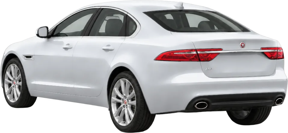 Jaguar XF 2024 rear three-quarter view
