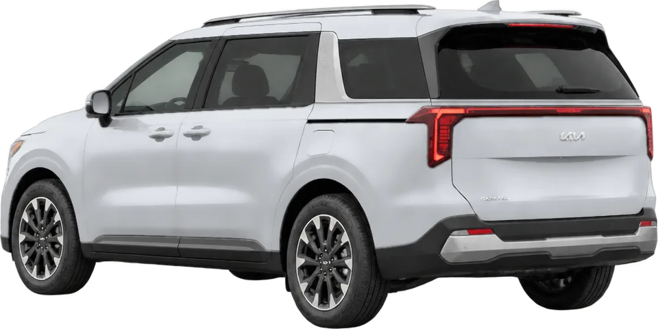 Kia Carnival 2026 rear three-quarter view