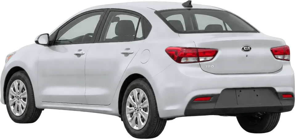 Kia Rio 2023 rear three-quarter view