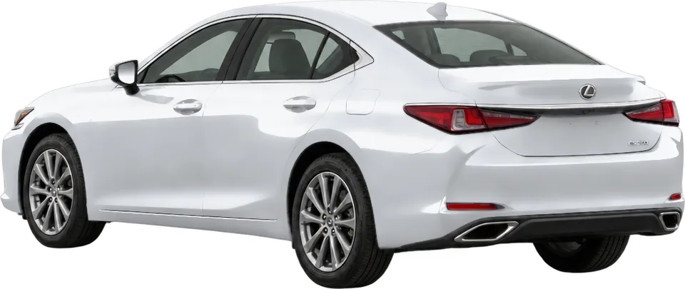 Lexus ES 2025 rear three-quarter view