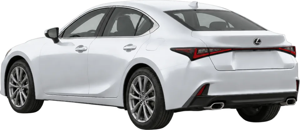 Lexus IS 2026 rear three-quarter view