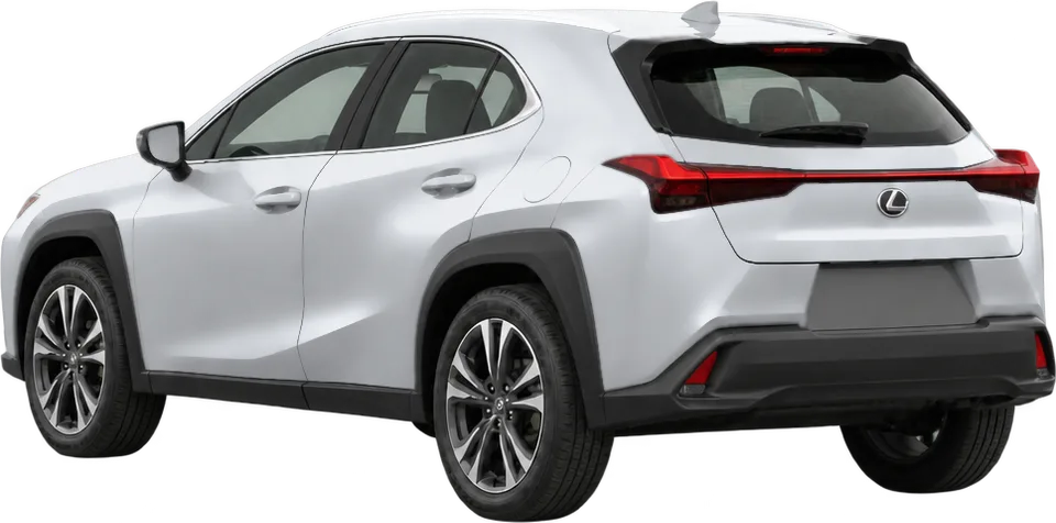 Lexus UX 2026 rear three-quarter view