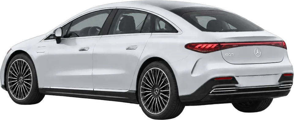 Mercedes-Benz EQS 2026 rear three-quarter view