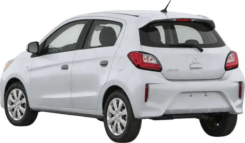 Mitsubishi Mirage 2024 rear three-quarter view