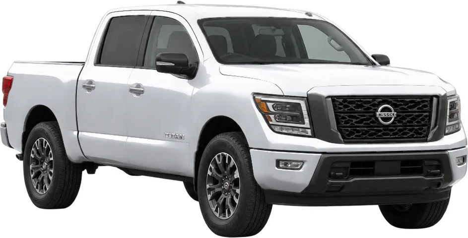 Nissan Titan 2024 front three-quarter view