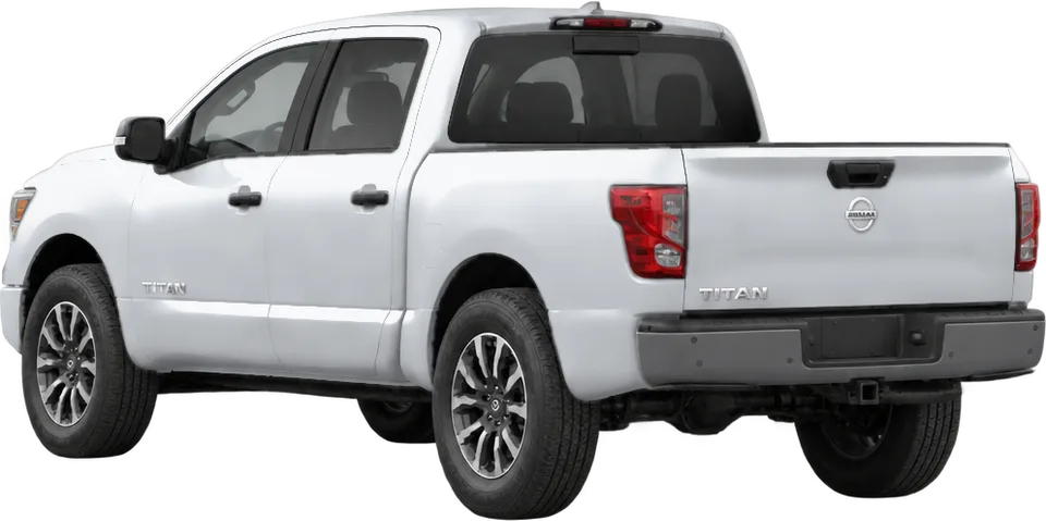 Nissan Titan 2024 rear three-quarter view