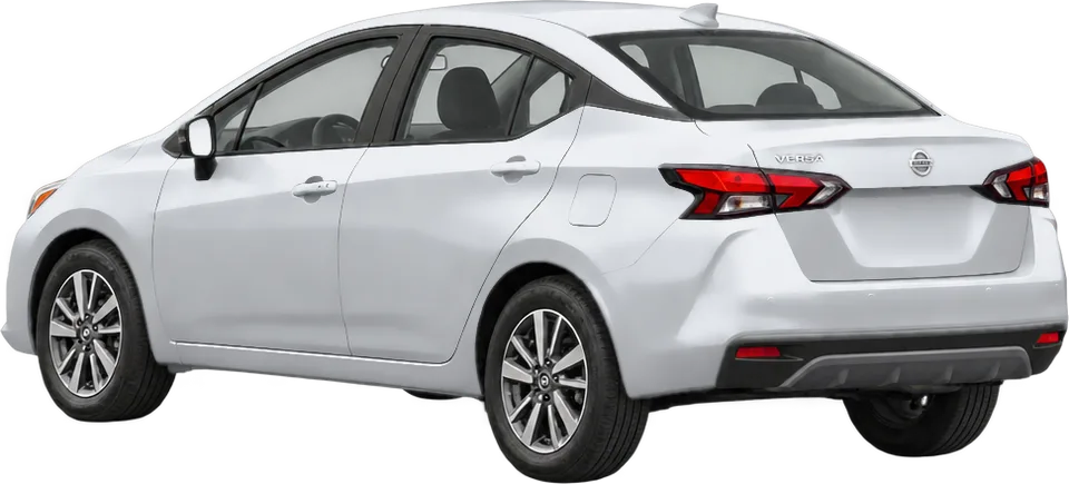 Nissan Versa 2025 rear three-quarter view