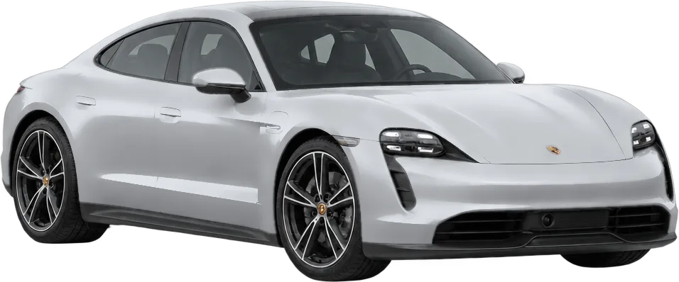 Porsche Taycan 2026 front three-quarter view