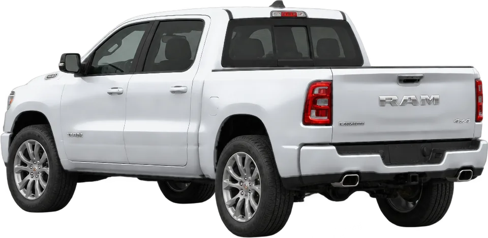 Ram 1500 2026 rear three-quarter view
