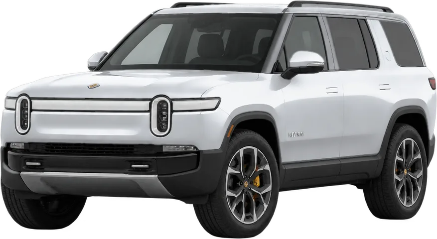 Rivian R1S 2026 front three-quarter view