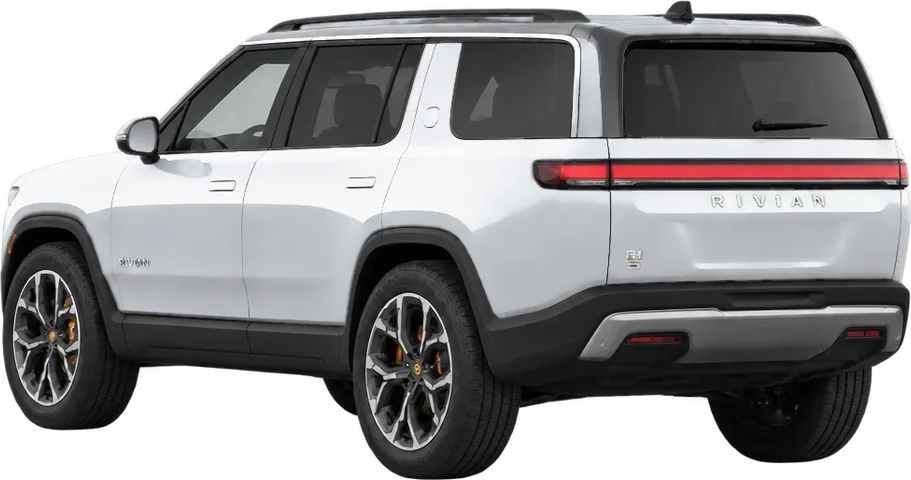 Rivian R1S 2026 rear three-quarter view