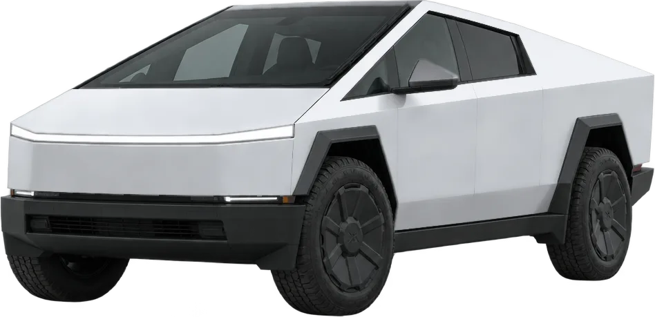 Tesla Cybertruck 2026 front three-quarter view