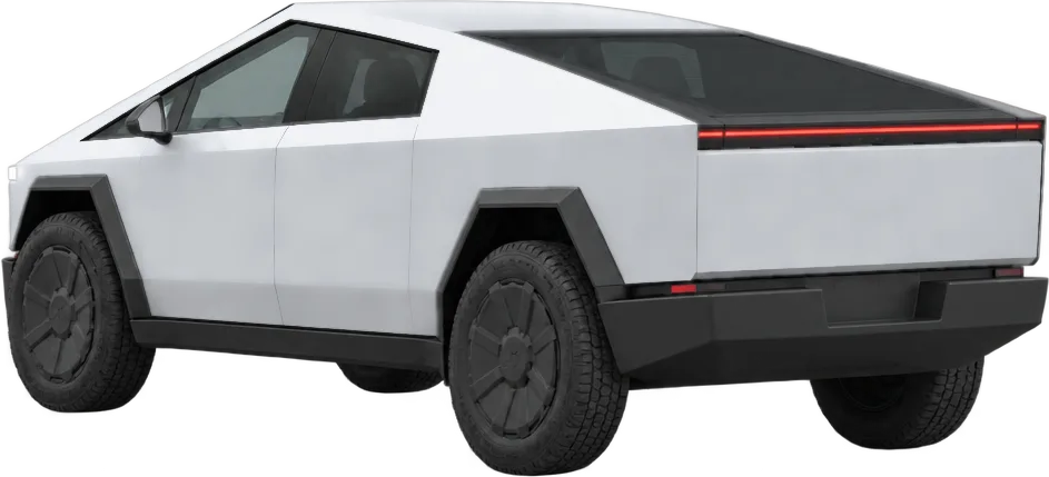 Tesla Cybertruck 2026 rear three-quarter view