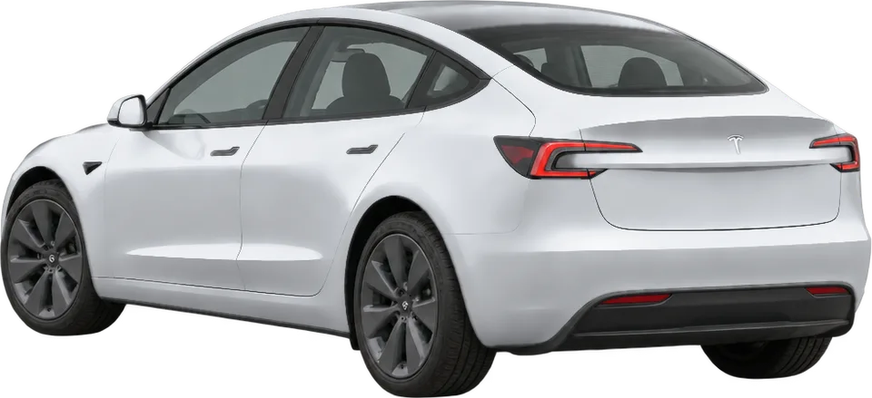 Tesla Model 3 2026 rear three-quarter view