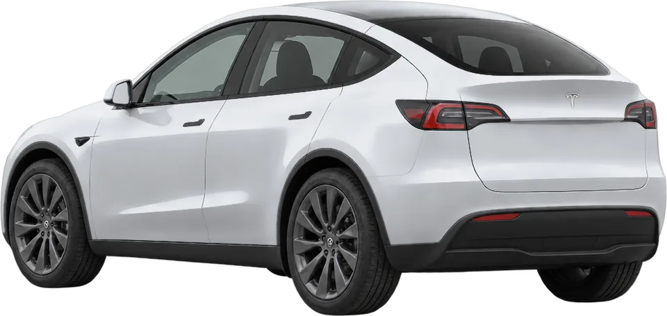 Tesla Model Y 2025 rear three-quarter view