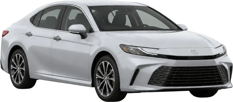 Toyota Camry 2026 front three-quarter view