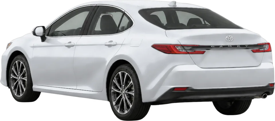 Toyota Camry 2026 rear three-quarter view