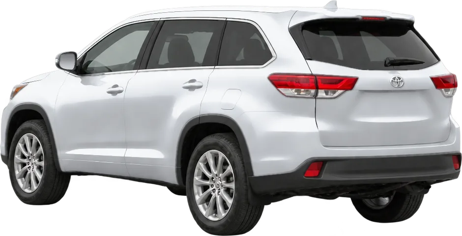 Toyota Highlander 2019 rear three-quarter view