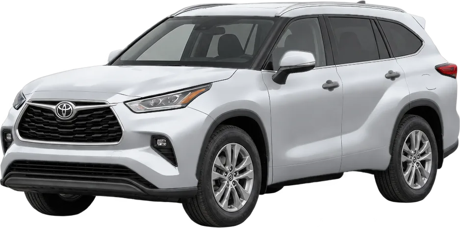 Toyota Highlander 2026 front three-quarter view