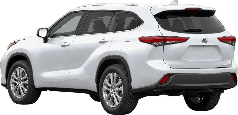 Toyota Highlander 2026 rear three-quarter view