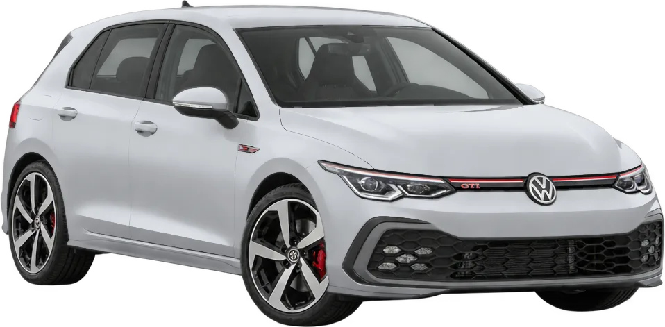 Volkswagen Golf/GTI 2026 front three-quarter view