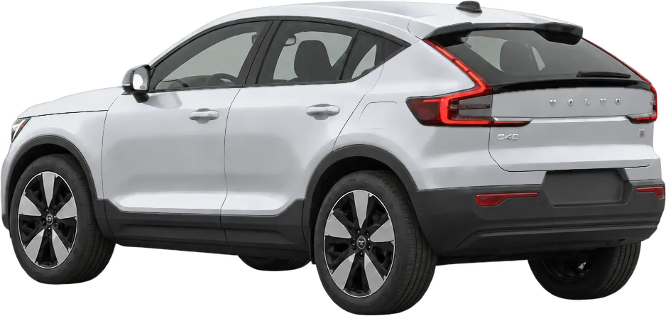 Volvo C40 2024 rear three-quarter view